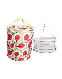 青苇帆布脏衣收纳桶+双层晒衣篮